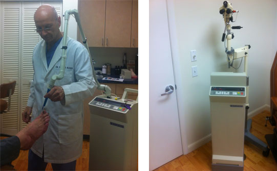 Dr. Block performing Laser Treatment